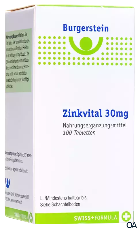 Burgerstein Zinkvital 30 mg Tabletten