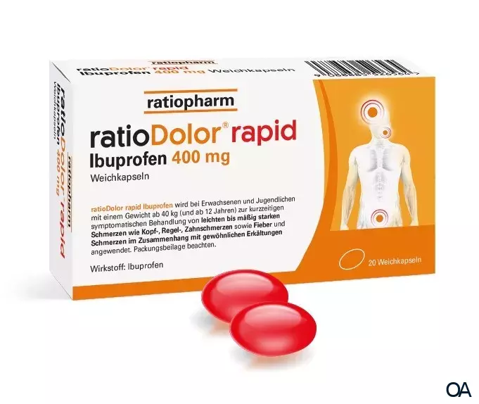 ratioDolor® rapid Ibuprofen 400 mg Weichkapseln