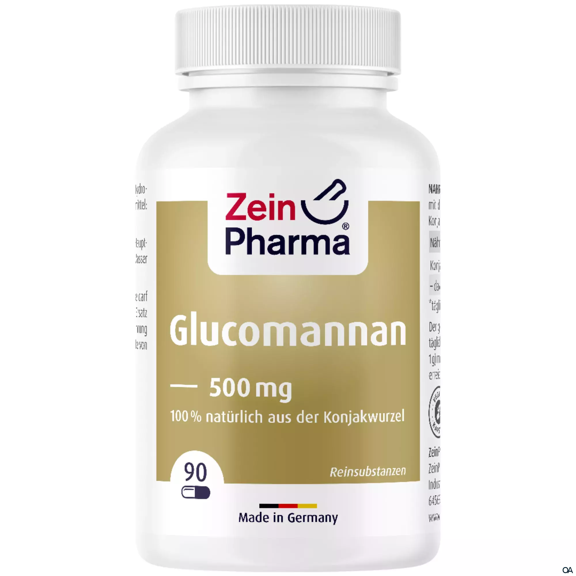 ZeinPharma Glucomannan 500 mg Kapseln