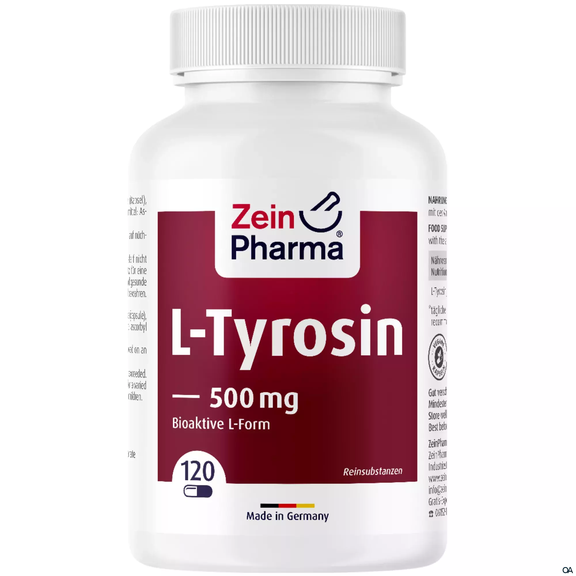 ZeinPharma L-Tyrosin 500 mg Kapseln