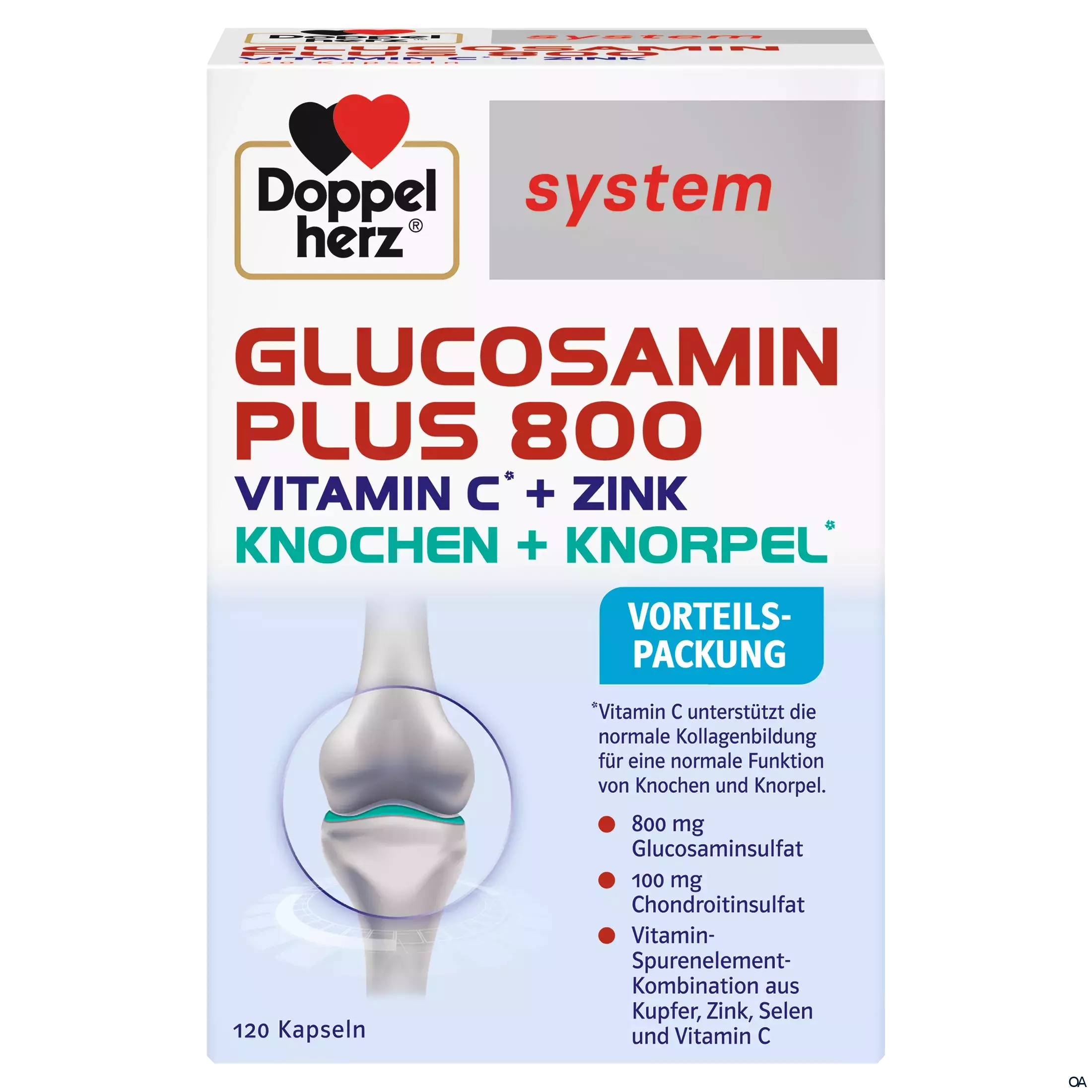 Doppelherz system GLUCOSAMIN PLUS 800 VITAMIN C + ZINK Kapseln