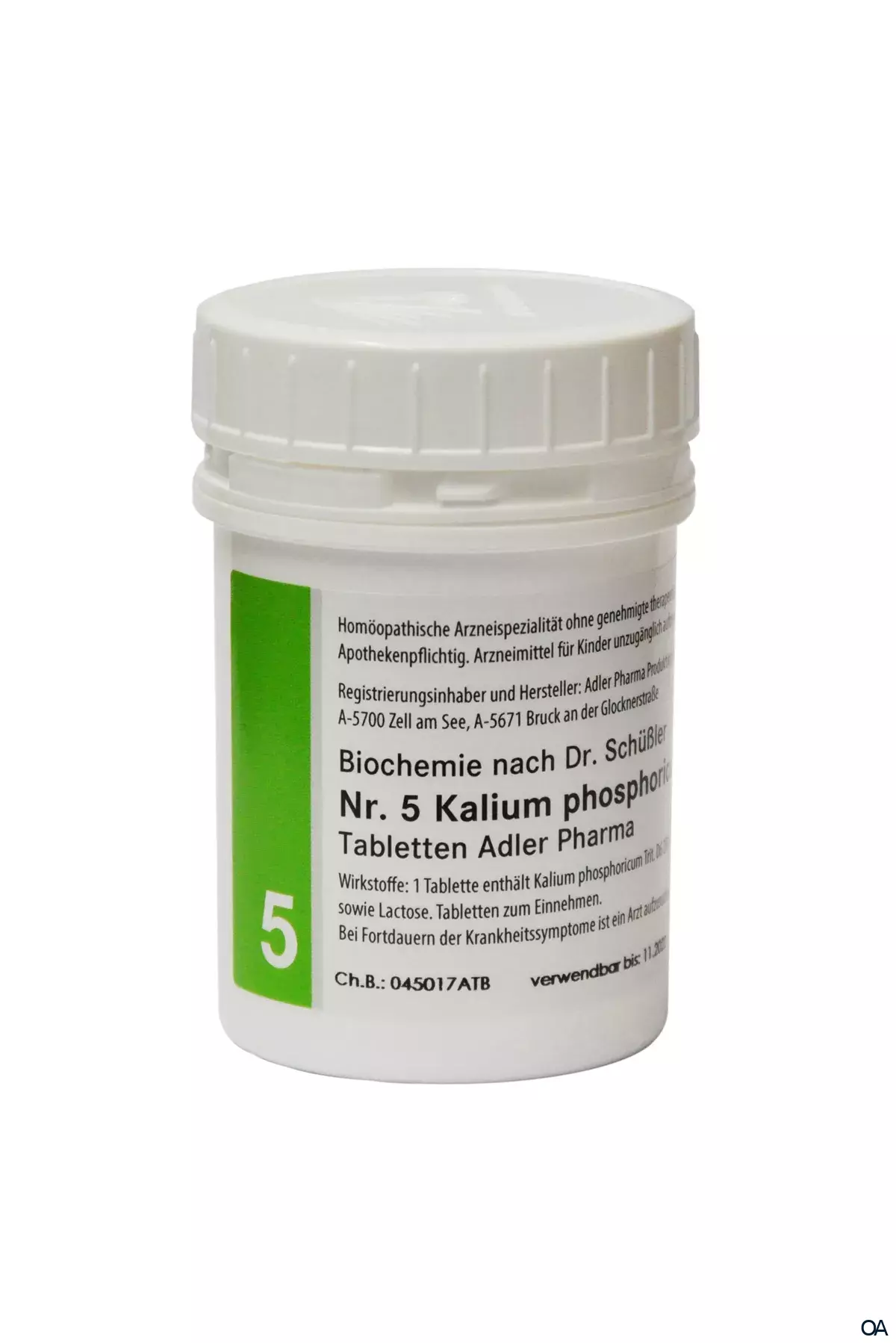 Schüßler Salz Adler Nr. 5 Kalium phosphoricum D6 Tabletten