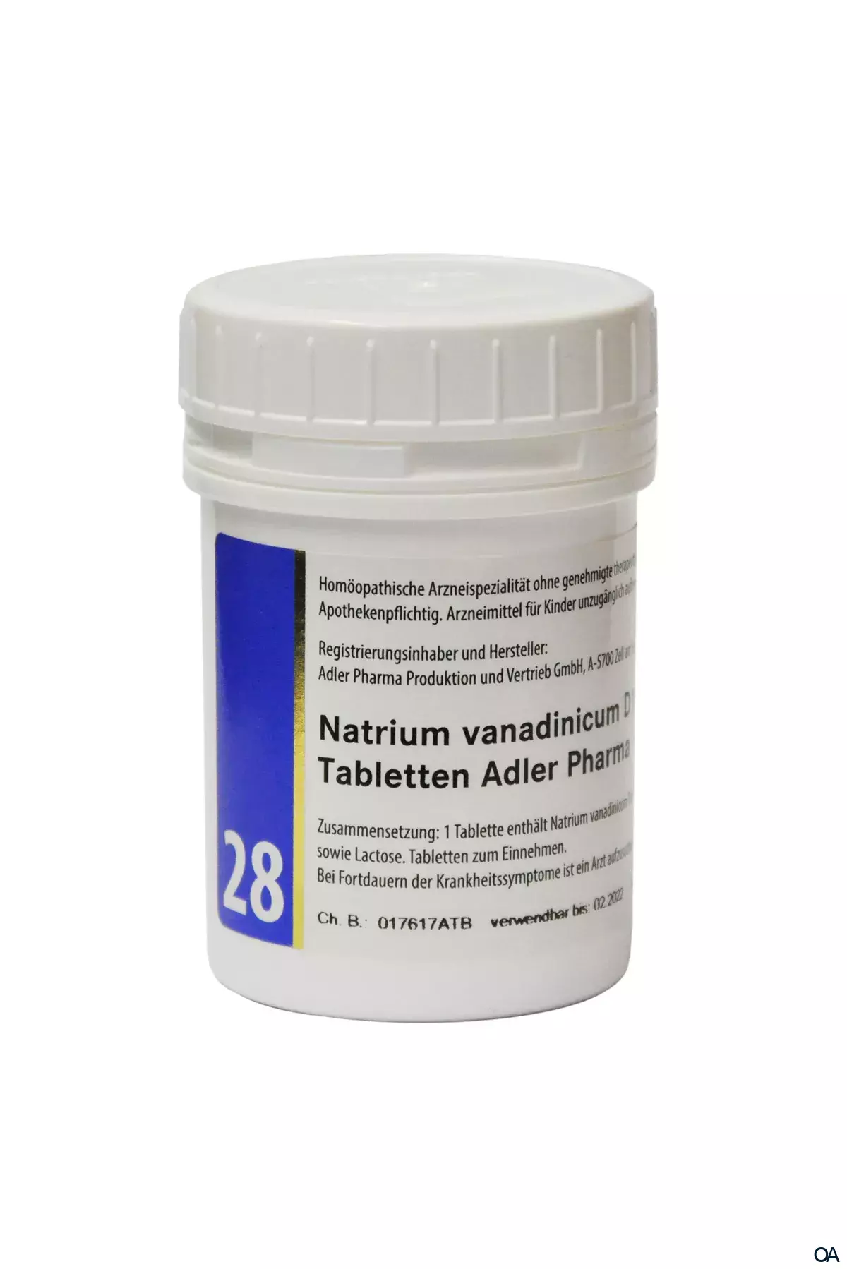 Schüßler Salz Adler Nr. 28 Natrium vanadinicum D12 Tabletten