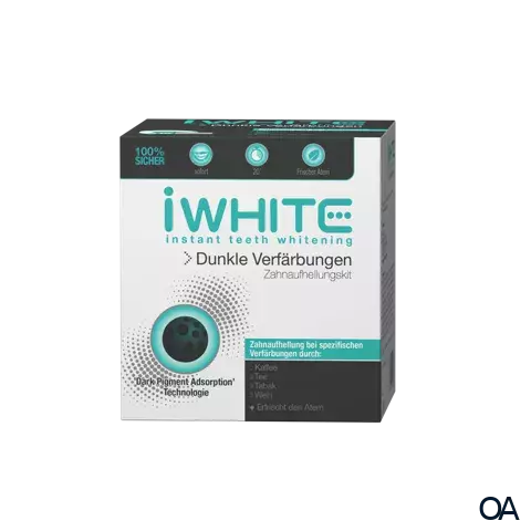 Iwhite dunkle Verfärbungen Zahnschiene