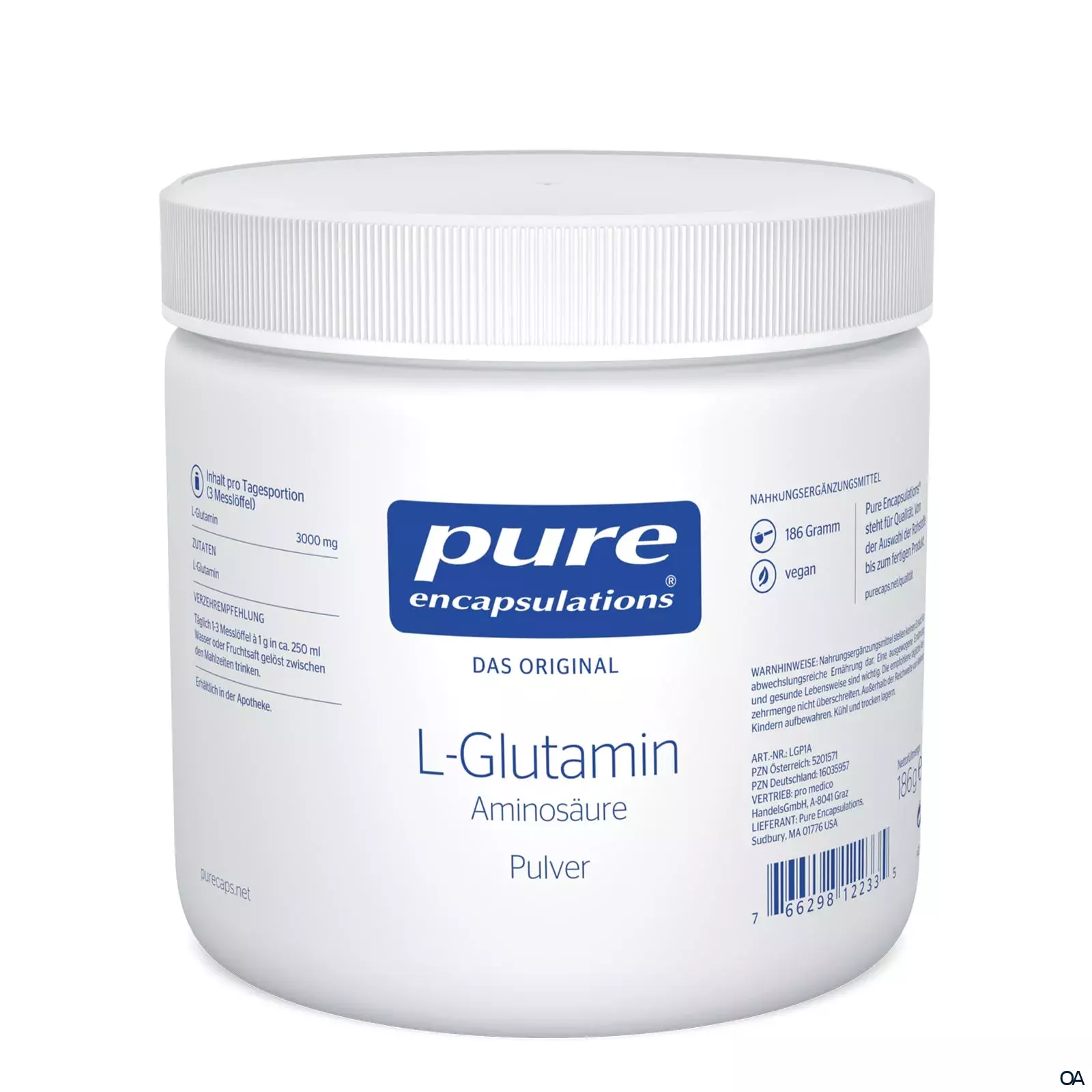 pure encapsulations® L-Glutamin Pulver