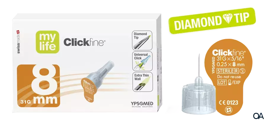 mylife Clickfine DiamondTip 31G 0,25 x 8 mm Pen-Nadeln