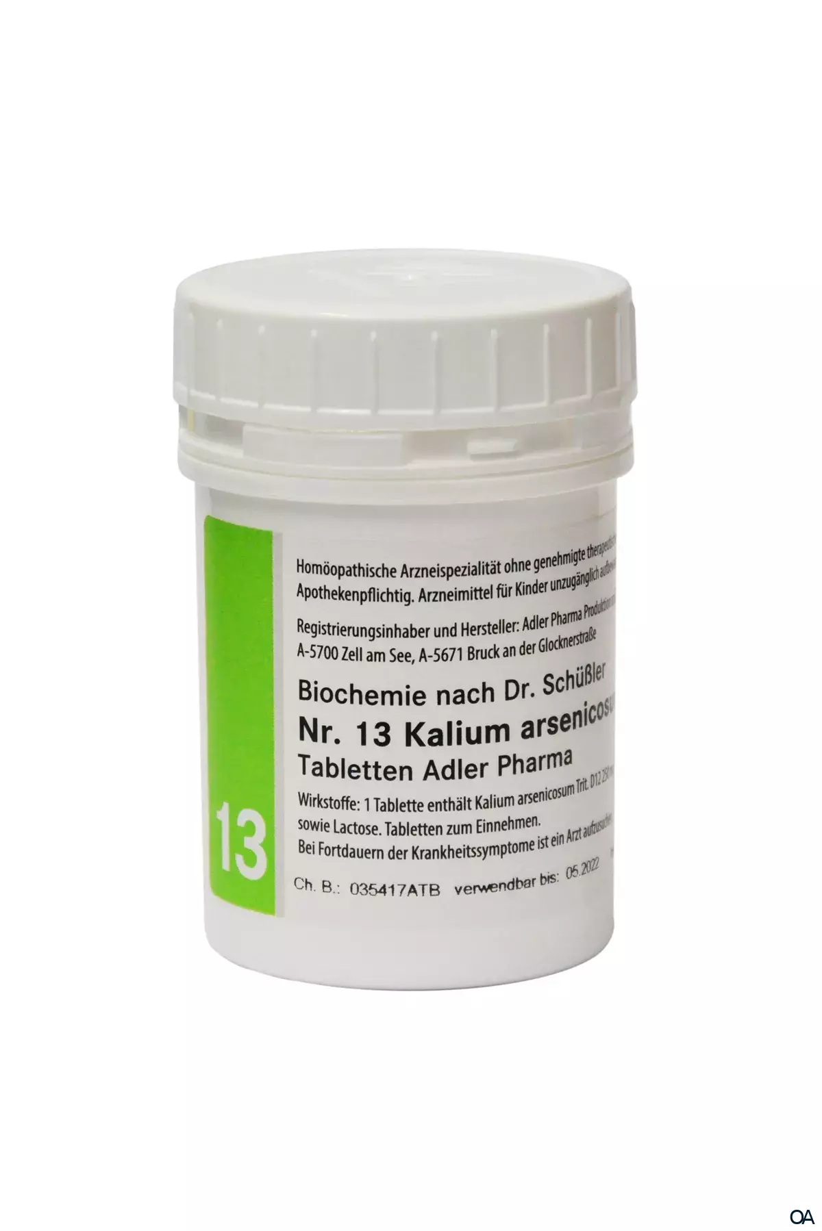 Schüßler Salz Adler Nr. 13 Kalium arsenicosum D12 Tabletten