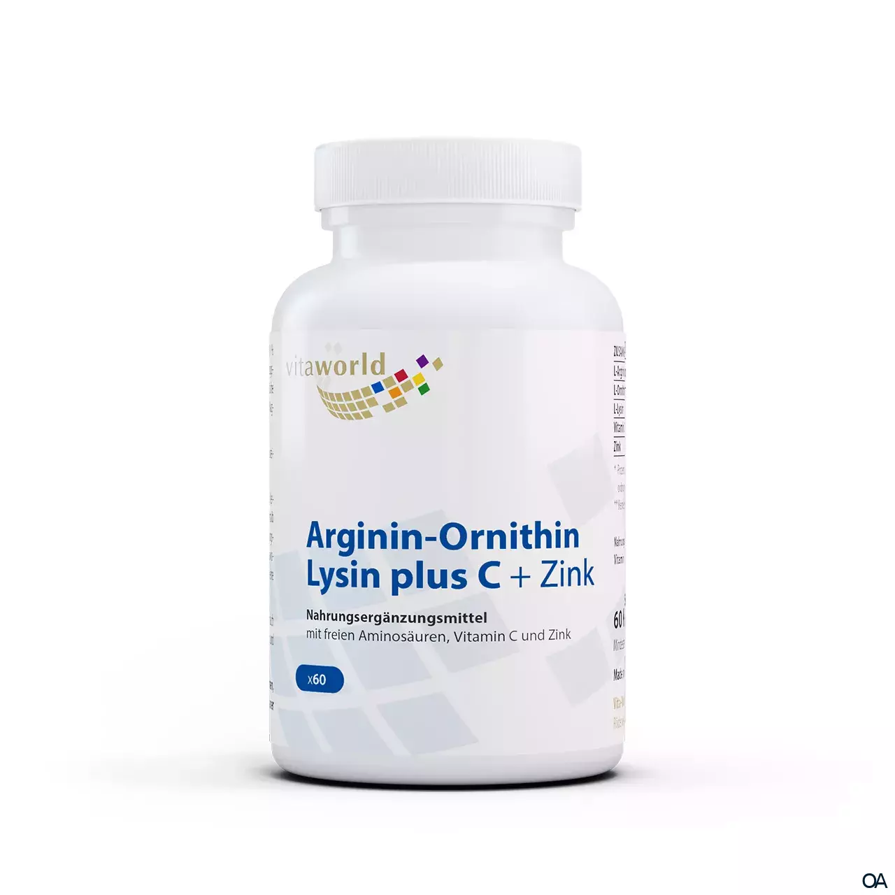 Vitaworld Arginin-Ornithin-Lysin + C + Zink Kapseln