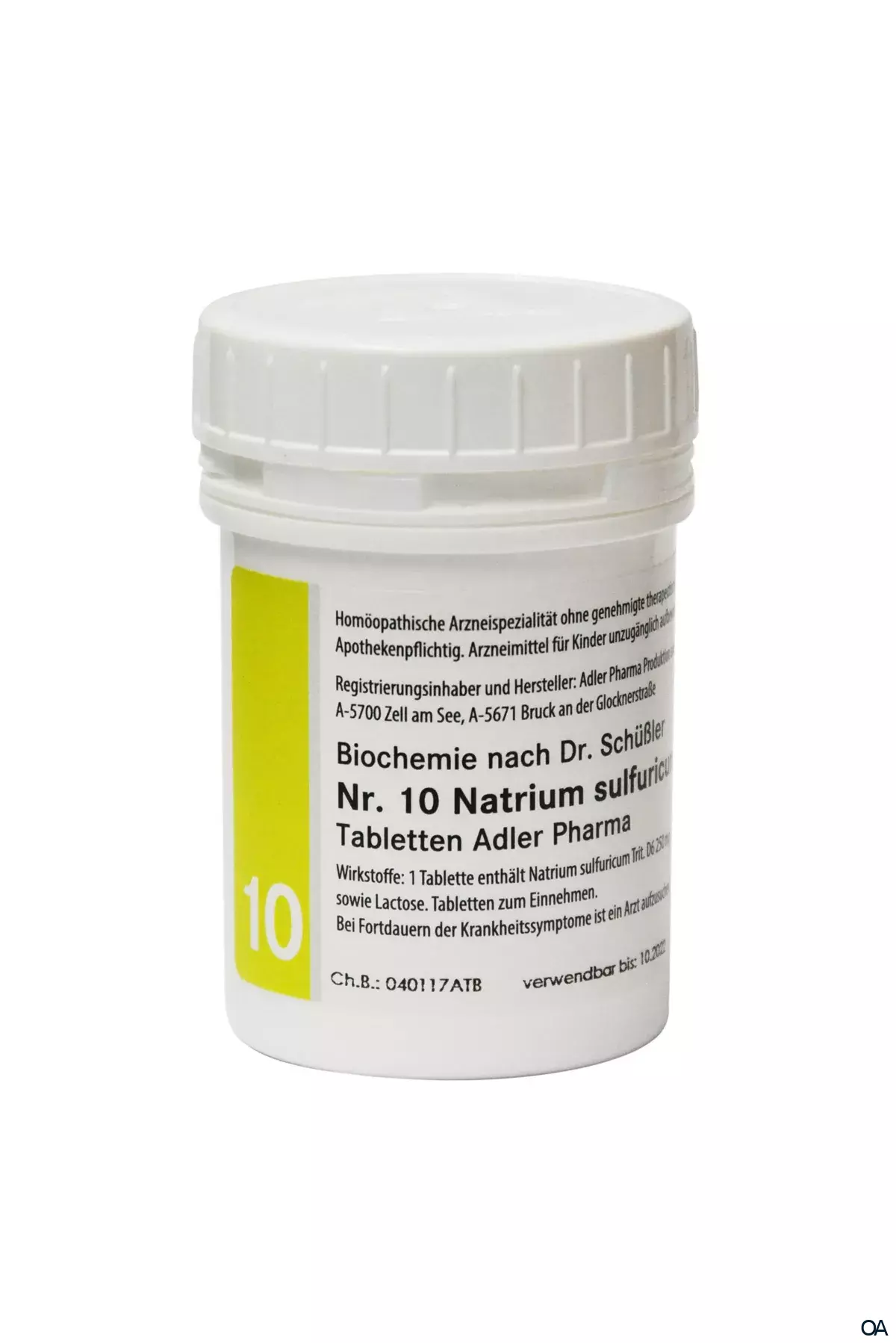 Schüßler Salz Adler Nr. 10 Natrium sulfuricum D6 Tabletten