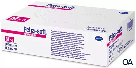 Peha-soft® nitrile white powderfree Größe M