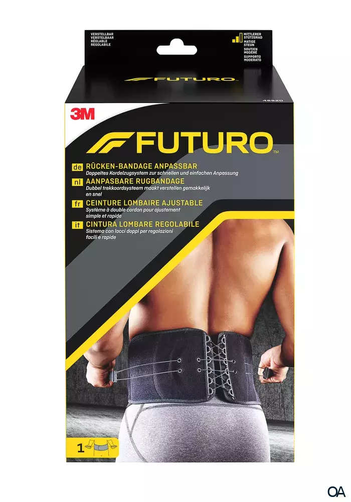 3M FUTURO™ Rücken-Bandage anpassbar 46820, Verstellbar (73.7 - 129.5 cm)