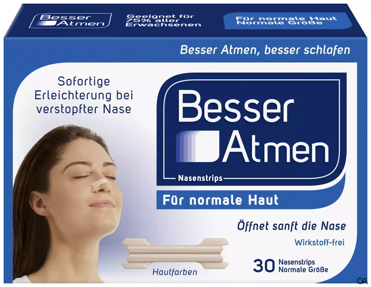 Besser Atmen Breathe Right® Nasenstrips Normal Beige