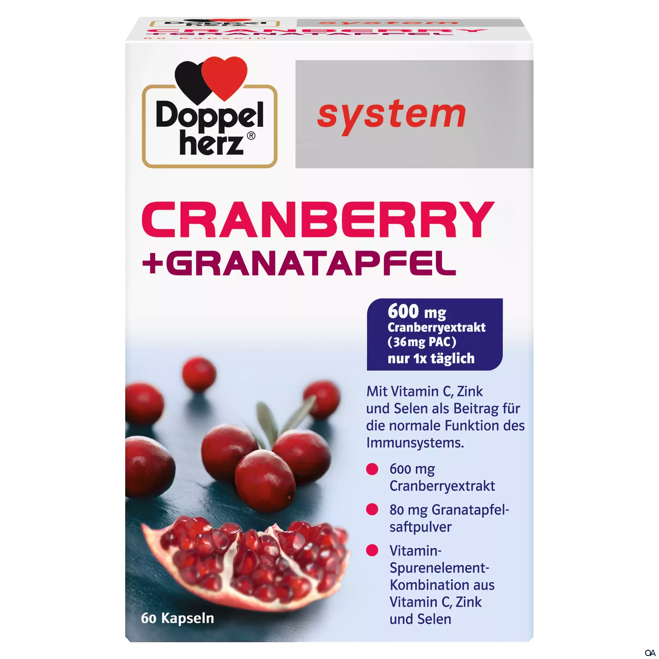 Doppelherz system Cranberry + Granatapfel Kapseln