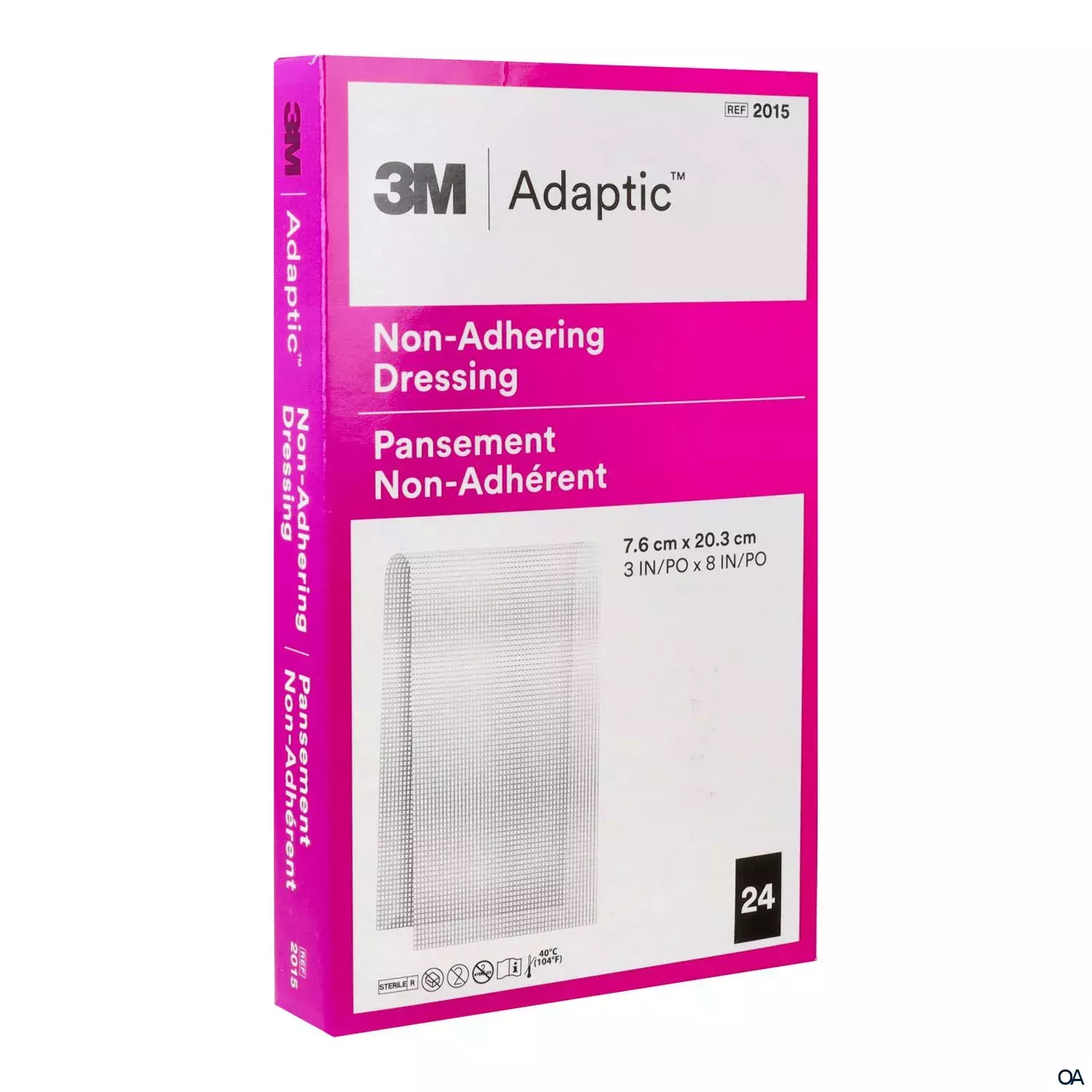 3M™ ADAPTIC™ nichthaftender Wundverband, steril, 7,6 x 20,3 cm