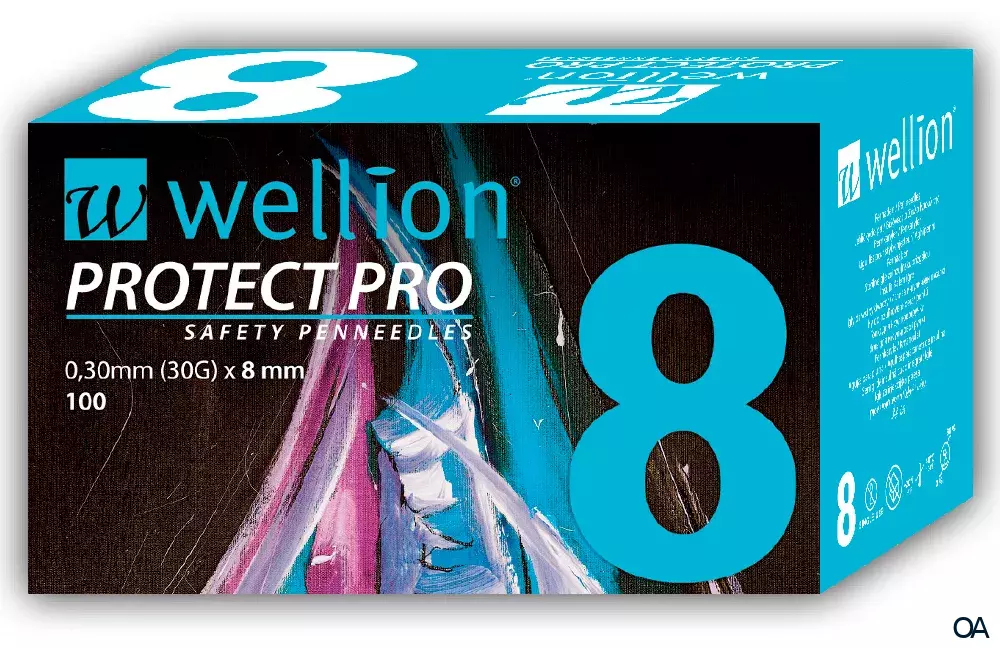 Wellion® PROTECT PRO Safety Pennadeln 8 mm