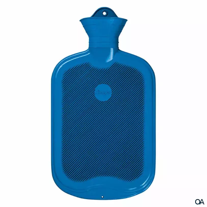 Sänger Wärmeflasche Gummi einseitig mit Lamelle Blau 2,0 L