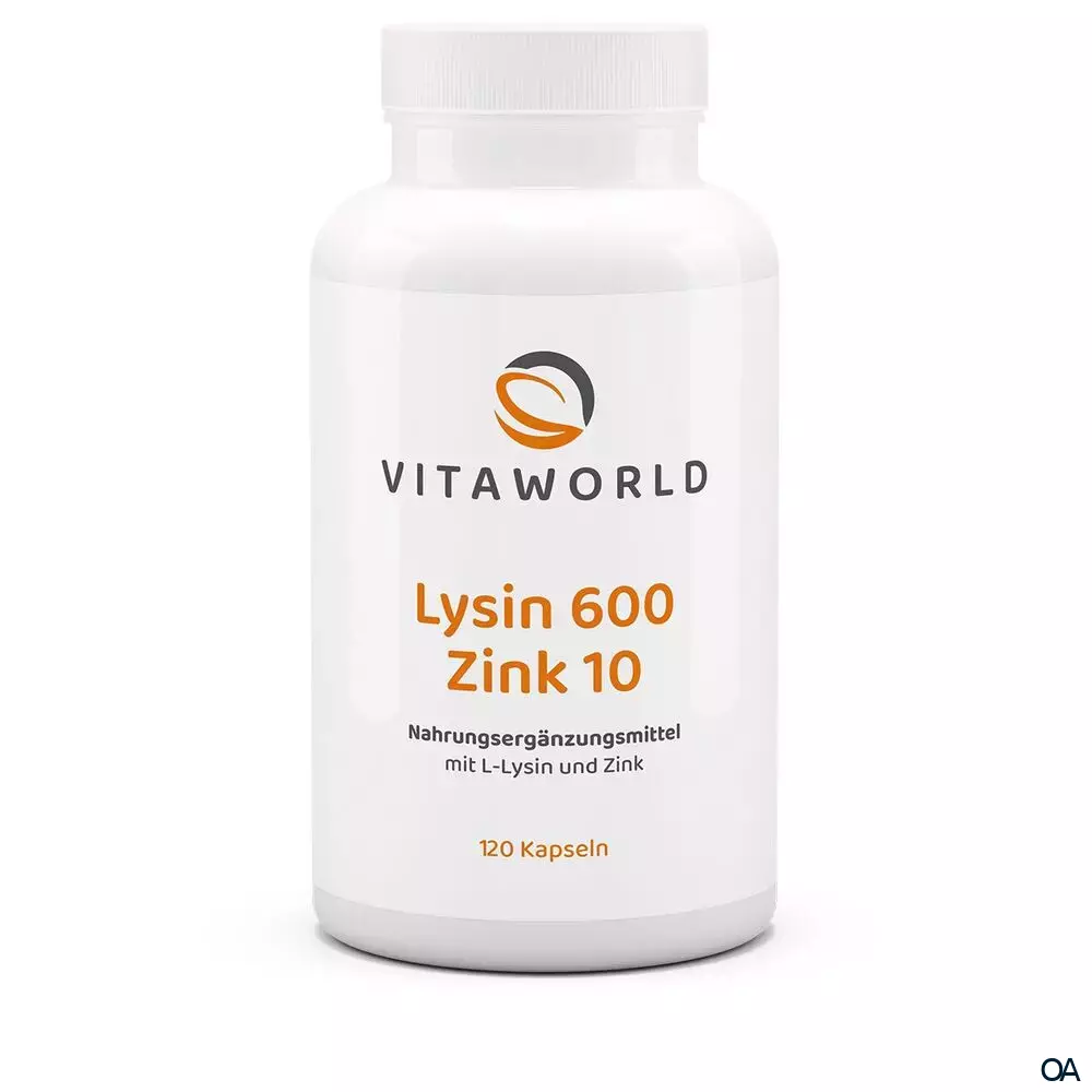 Vitalworld Lysin 600 mg plus Zink 10 mg Kapseln