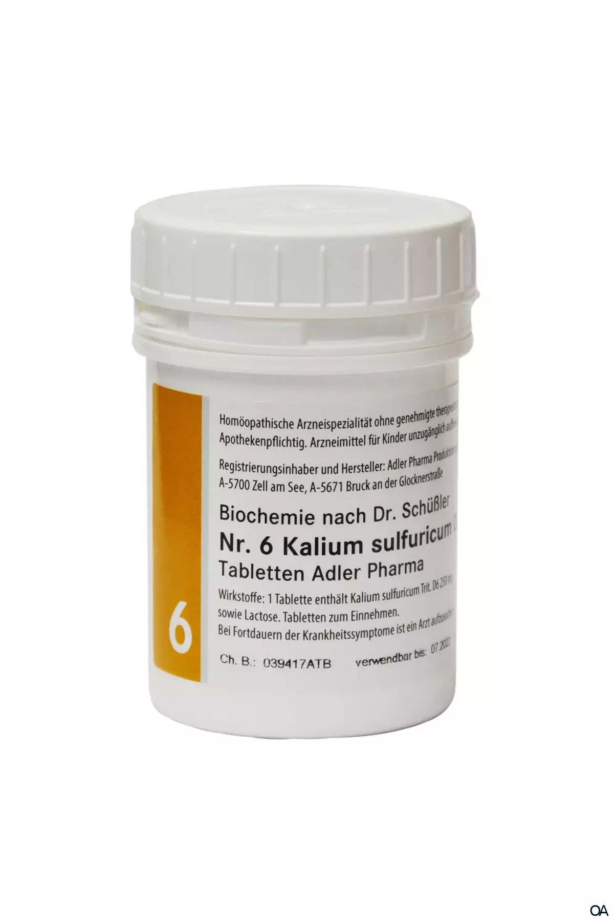 Schüßler Salz Adler Nr. 6 Kalium sulfuricum D6 Tabletten