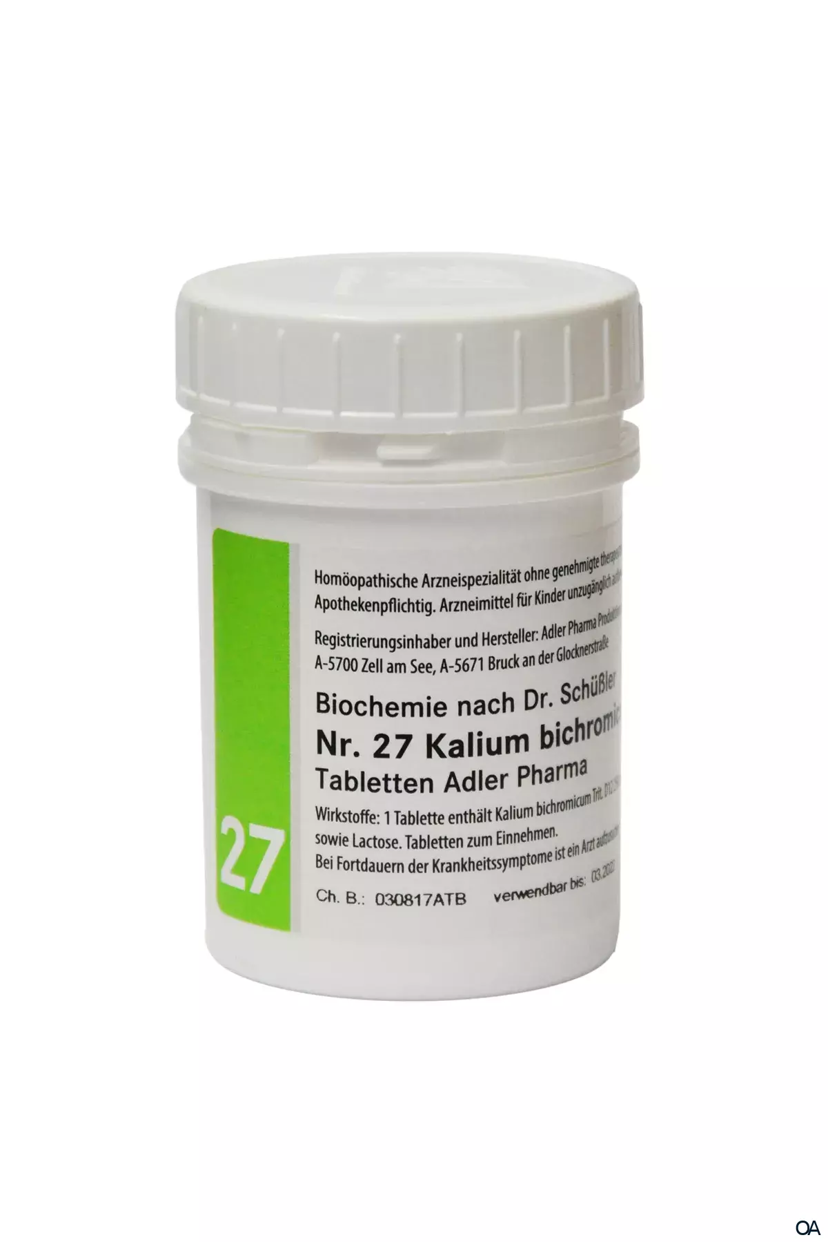 Schüßler Salz Adler Nr. 27 Kalium bichromicum D12 Tabletten