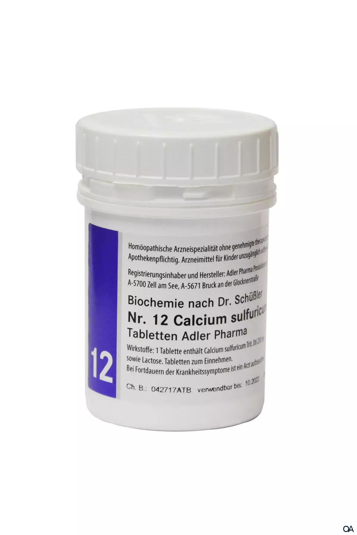 Schüßler Salz Adler Nr. 12 Calcium sulfuricum D6 Tabletten