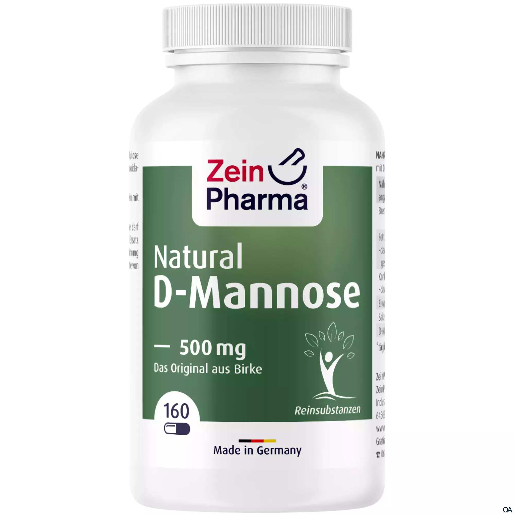 ZeinPharma Natural D-Mannose 500 mg Kapseln