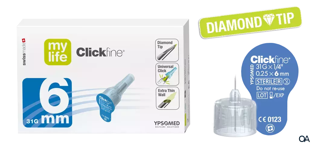 mylife Clickfine DiamondTip 31G 0,25 x 6 mm Pen-Nadeln