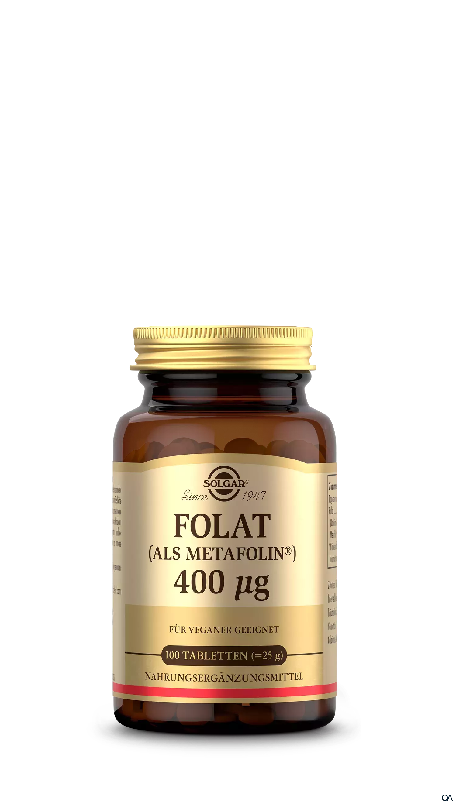 Solgar® Folat (als Metafolin® ) 400 mcg Tabletten