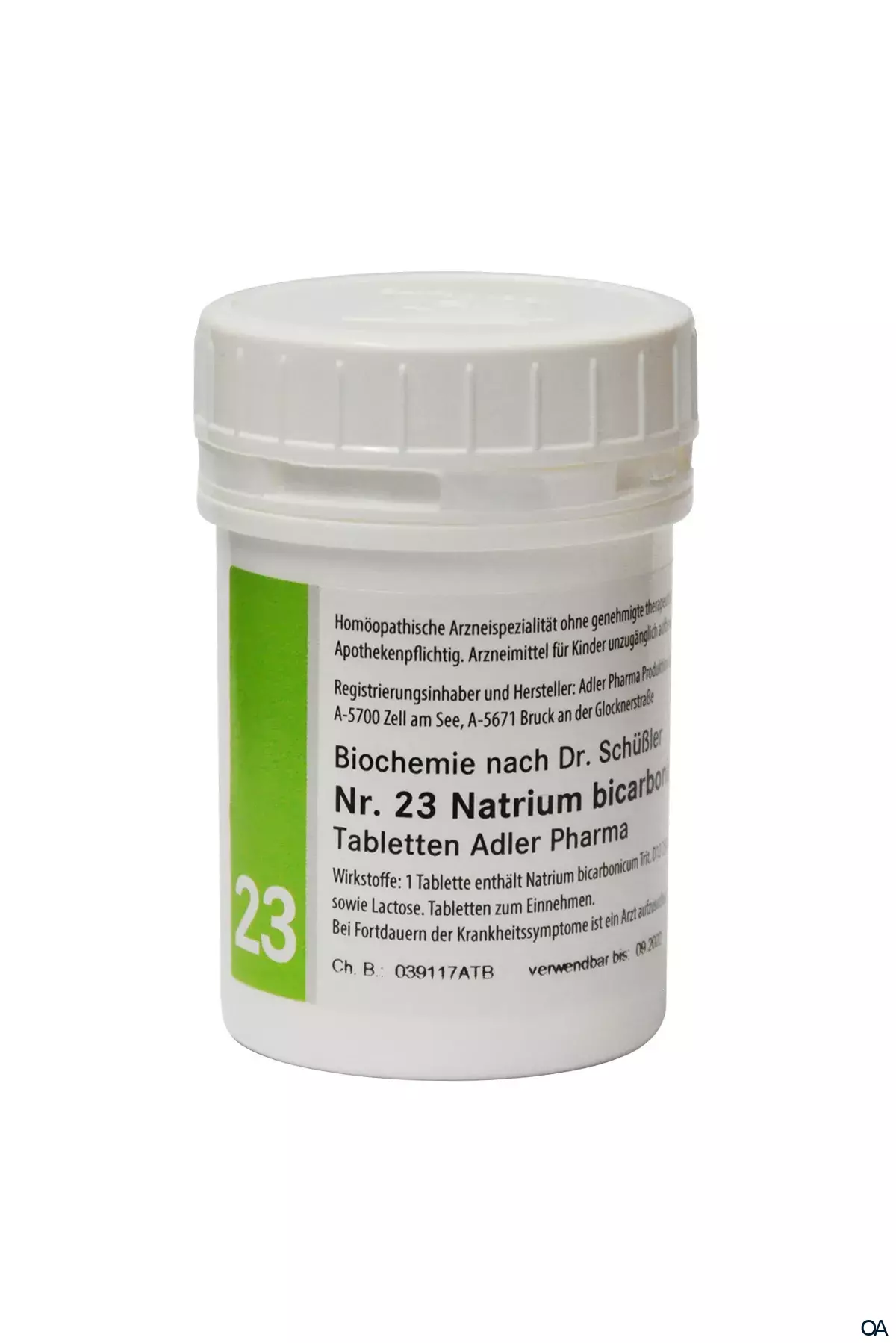 Schüßler Salz Adler Nr. 23 Natrium bicarbonicum D12 Tabletten