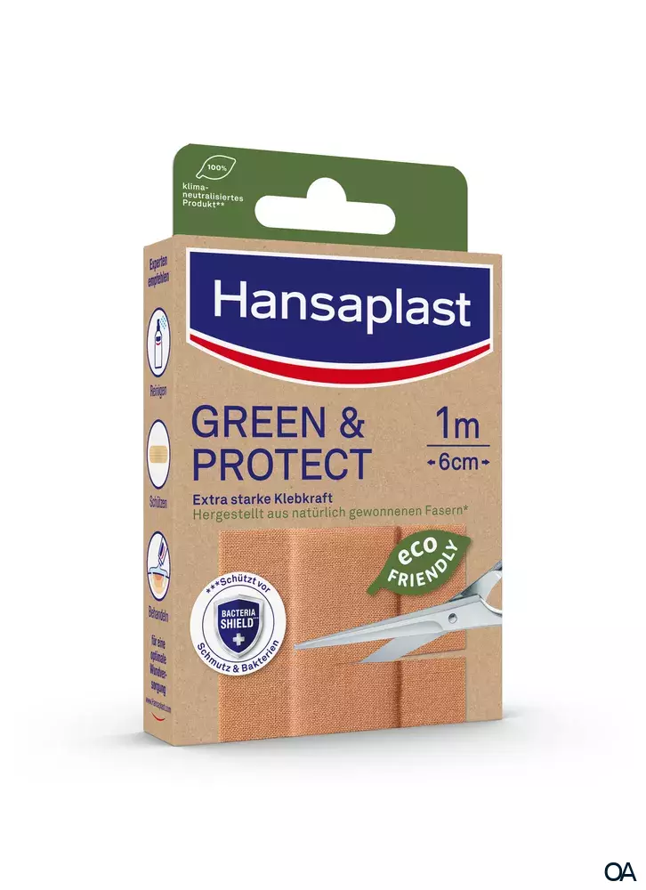 Hansaplast GREEN & PROTECT Pflaster 1 m x 6 cm