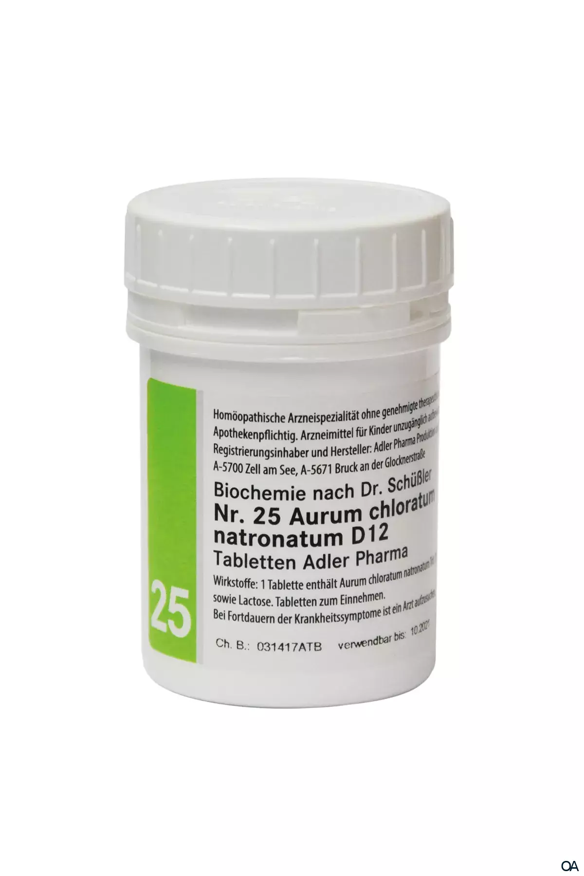 Schüßler Salz Adler Nr. 25 Aurum chloratum natronatum D12 Tabletten