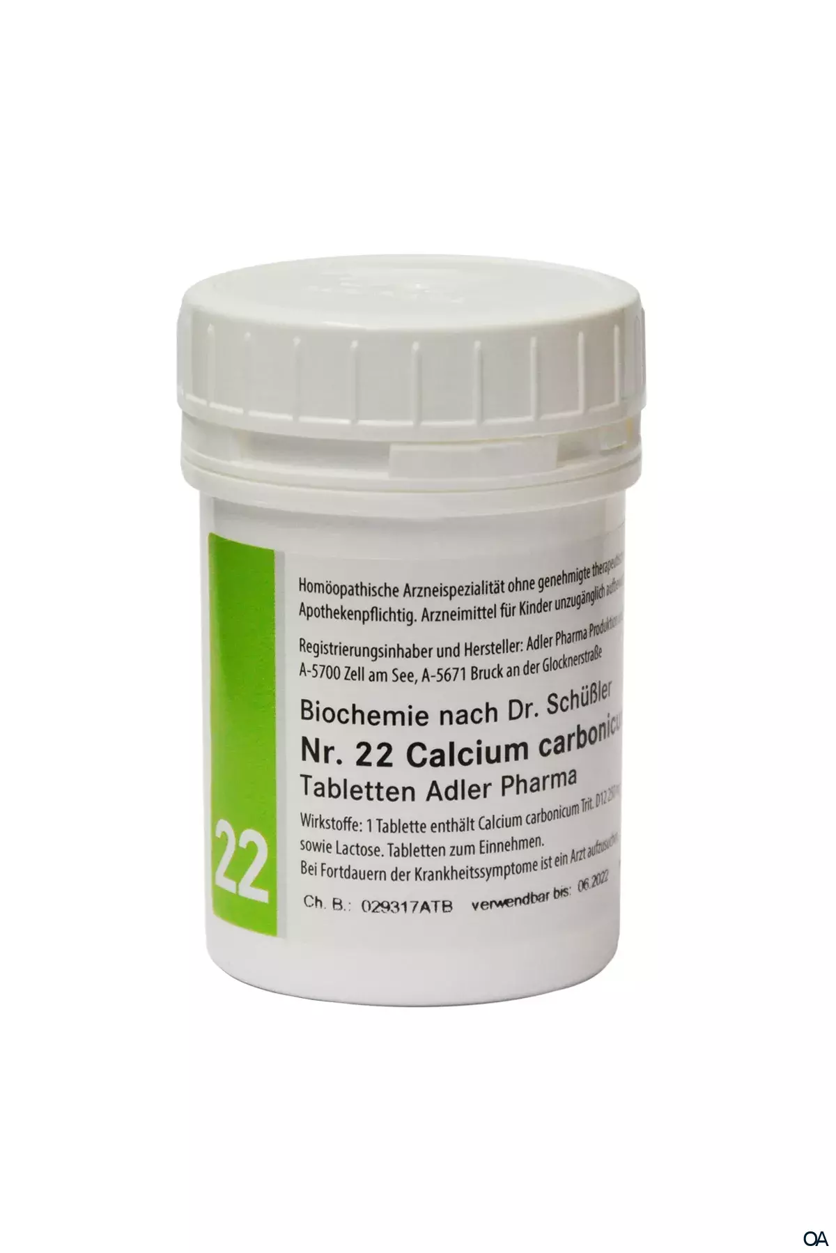 Schüßler Salz Adler Nr. 22 Calcium carbonicum D12 Tabletten