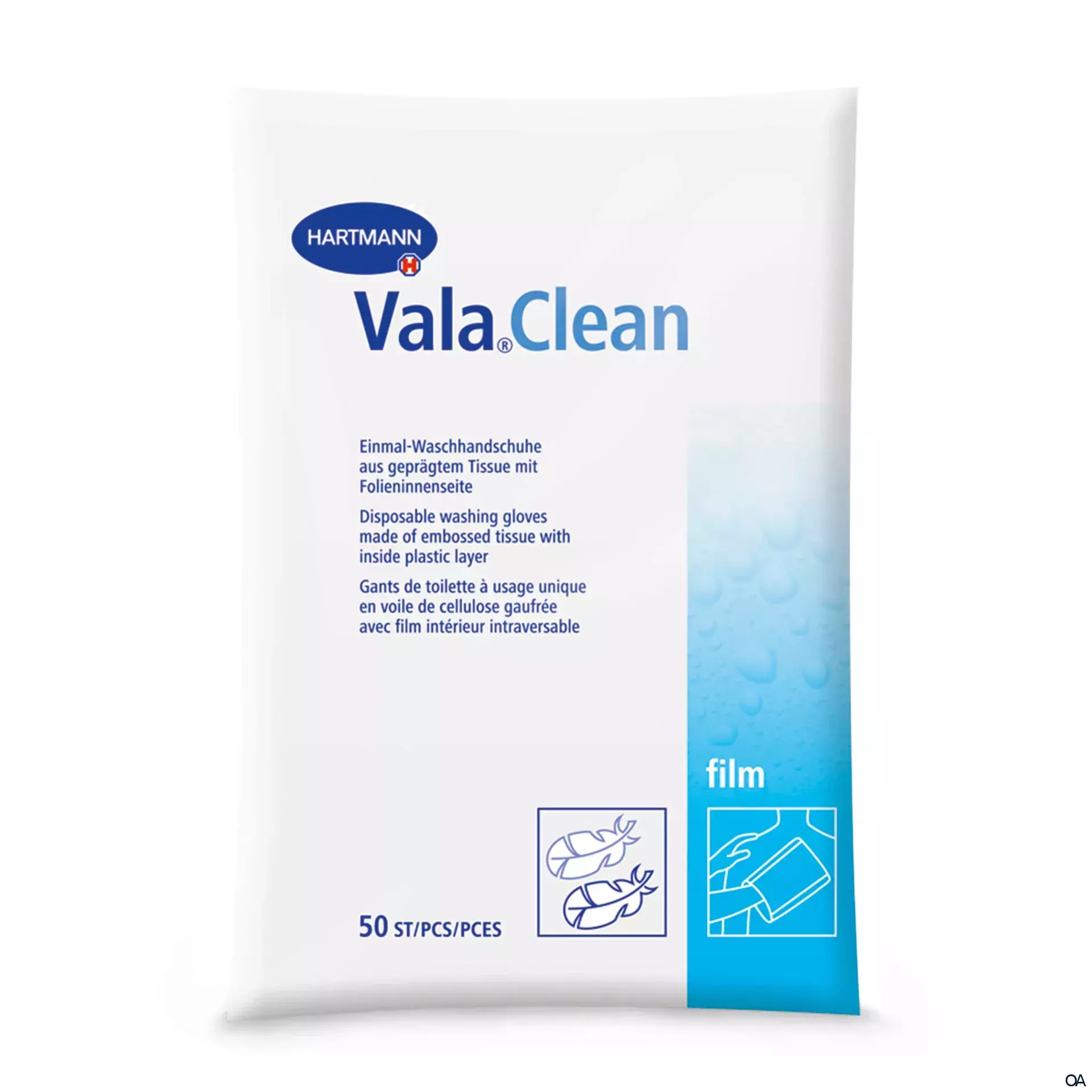 Vala®Clean film Einmal-Waschhandschuhe 15,5 x 23,5 cm