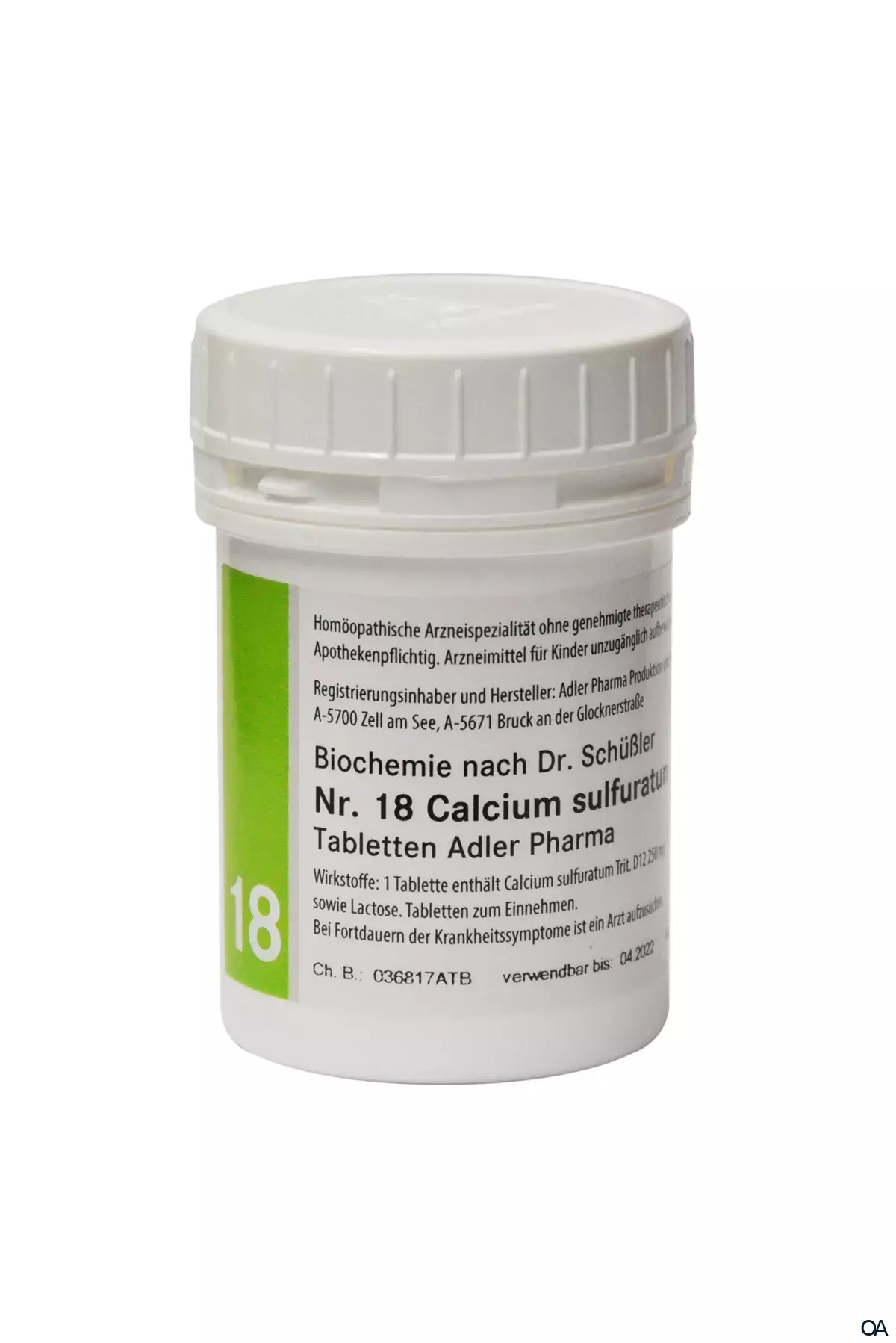 Schüßler Salz Adler Nr. 18 Calcium sulfuratum D12 Tabletten