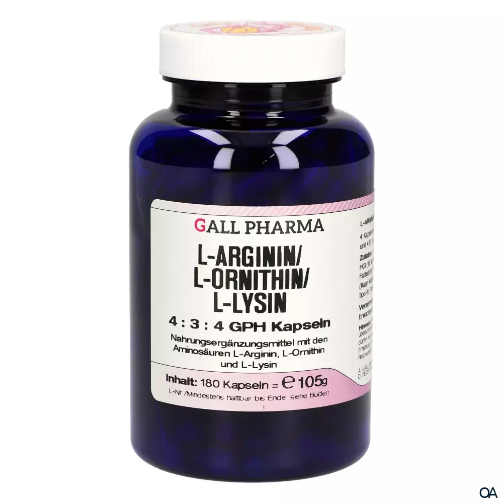 Gall Pharma L-Arginin/L-Ornithin/L-Lysin 4:3:4 Kapseln