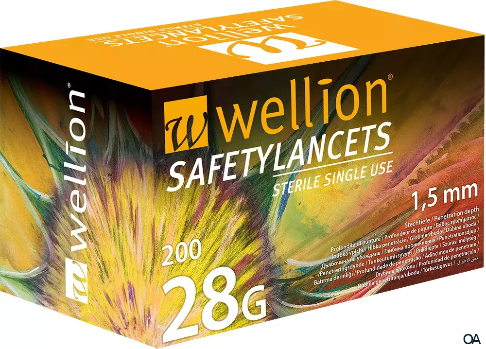 Wellion® SafetyLancets - 28G Einmalsicherheitslanzetten