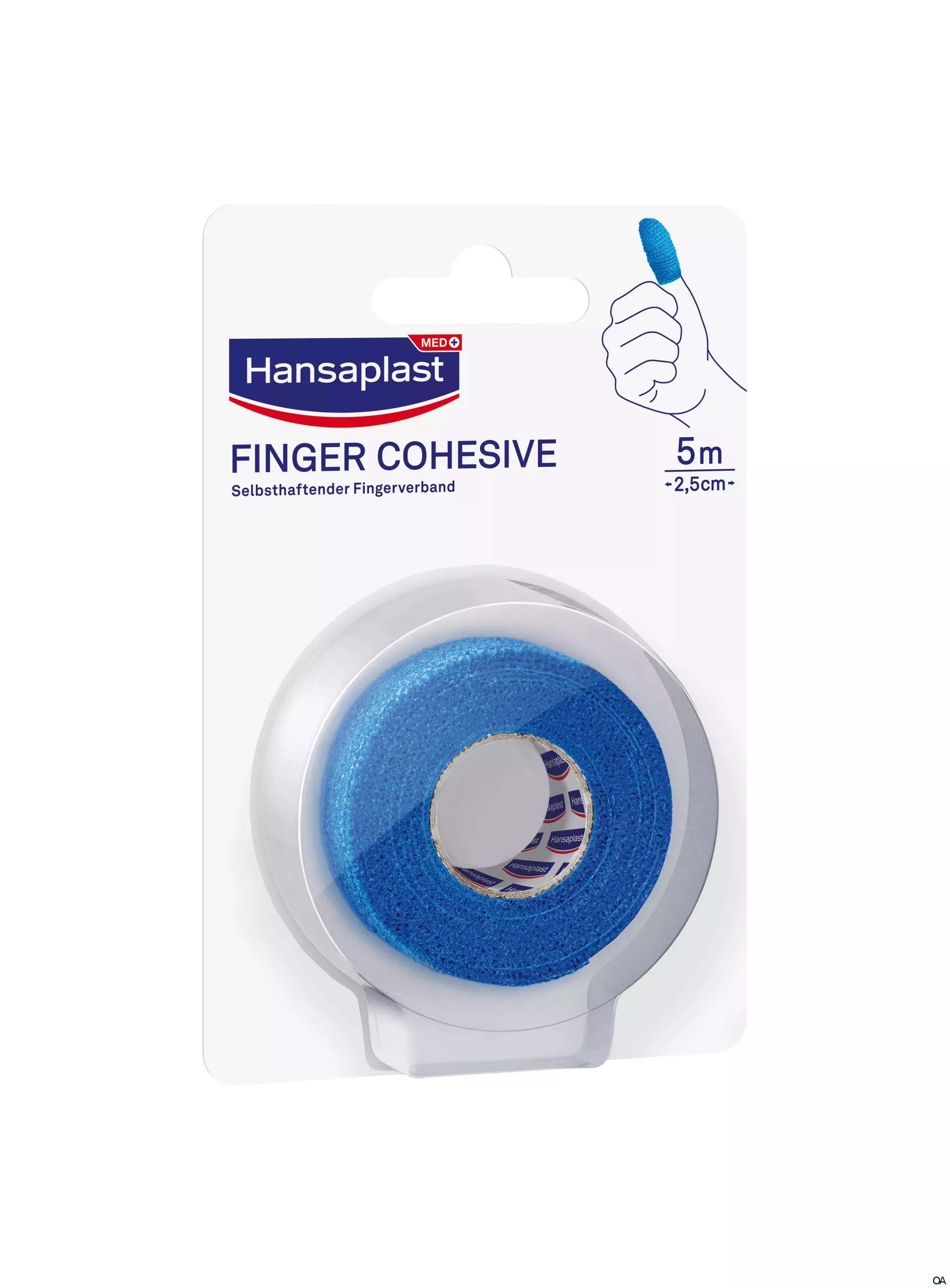 Hansaplast Selbsthaftender Fingerverband 2,5cm x 5m Blau